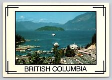 West Vancouver British Columbia Horseshoe Bay Ferry Boats Vtg Postcard View 4x6 picture