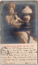 1906 Woman Writing Table Lamp 