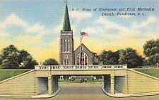 Henderson NC North Carolina First Methodist Church Vtg Postcard E29 picture