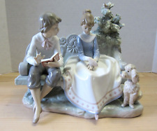 Lladro Poetry Of Love 5442 Boy and Girl Dog Figurine picture