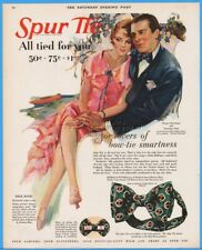 1928 Spur Bow Ties Eleanor Boardman Lawrence Gray Movie Stars 1920s fashion ad picture