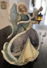 Thomas Kinkade Angel of Joy Illuminated Winter Angels of Light Heirloom VGUC picture