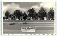 1930s SOUDERTON PA HOUGHTON'S ONE STOP SERVICE CABINS LIQUORS POSTCARD P4516 picture