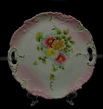 Vintage/Antique Porcelain Hand Painted Petunias Cabinet Cookie Plate picture