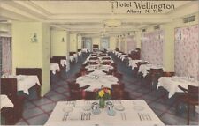Albany, NY: Hotel Wellington Dining Room - Vintage New York Restaurant Postcard picture