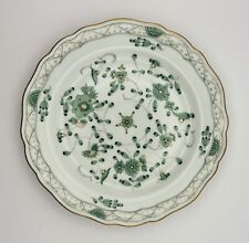Meissen Porcelain Plate with Hand-Painted Green Floral Design and Gold Accents picture