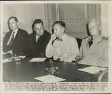 1947 Press Photo James Forrestal meets with military & government officials, DC picture