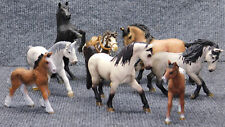 SCHLEICH LOT OF 8 HORSES FIGURINES STALLIONS & PONYS SOME ARE RETIRED picture