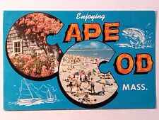 Enjoying Cape Cod Massachusetts Greetings Posted 1963 Postcard picture