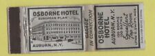 Matchbook Cover - Osborne Hotel Auburn NY WORN picture