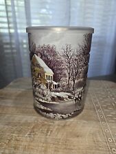 Vintage Folger's Coffee Nostalgia Canister 'Early Winter' Currier & Ives 1869 picture