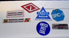 Lot of 7 Rare  Ingersoll-rand + Coal Miner Hard Hat Stickers, From the 1980s picture