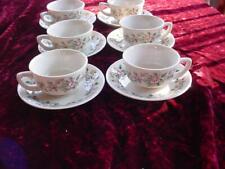 (6) 1920-50 Shenango restaurant ware cups and saucers excellent picture
