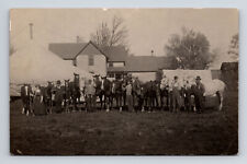 c1910 RPPC 15 Horses By Farm Homestead Large Circus? Tent Daraxa Postcard picture