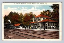 Mt Gretna PA-Pennsylvania, Cornwall & Lebanon Railroad Station Vintage Postcard picture