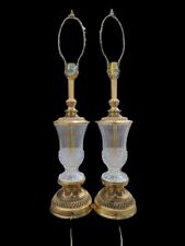 2 Rembrandt Stiffel Cast Brass & Cut Crystal Hollywood Regency Table Lamps 32