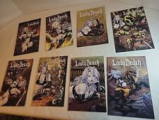 Lady Death Lot of 8 Comics Issue's Boundless # 7 ,8,9 10,2 # 11s 13,15. 4 Wraps picture