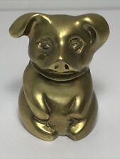 Vintage Brass Pig Lucky Piglet He’s Heavy picture