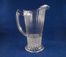 c. 1921 Imperial Glass Co Flute and Cane No. 666 Clear Glass Pitcher, 8.25