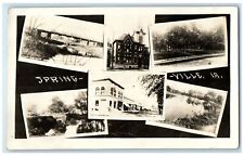 c1910's Multiview Springville Iowa IA RPPC Photo Posted Antique Postcard picture