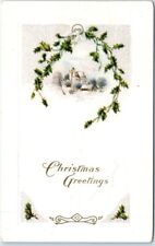 Postcard - House and Holiday Art Print - Christmas Greetings picture