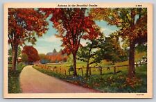 Autumn In The Beautiful Ozarks Vintage Postcard picture