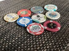 Vintage Defunct And Modern casino chip lot picture