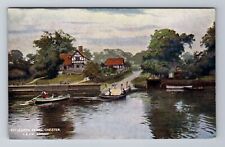 Chester UK-United Kingdom, Eccleston Ferry, Antique, Vintage Postcard picture