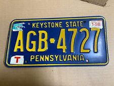 1998 Pennsylvania Vehicle License Plate # AGB 4727 Expired picture