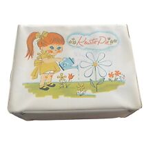 Kewtie Pie Vinyl Lunchbox by Aladdin Flowers Girl White Made in USA Vintage 60s picture