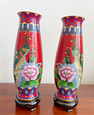 A Pair of Chinese Cloisonné Vase with stands picture