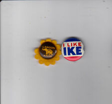 Landon Eisenhower Ike Political Campaign Buttons Original & Authentic picture