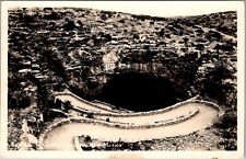 RPPC Carlsbad Cavern New Mexico entrance aerial view 1949 real photo PC J2 picture