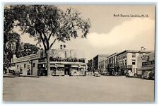 c1940 Bank Square Exterior View Building Laconia New Hampshire Vintage Postcard picture
