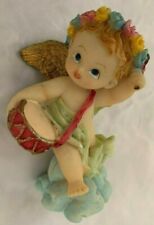 Multi 3.5 Angel Cupid With Drum Figurine  picture