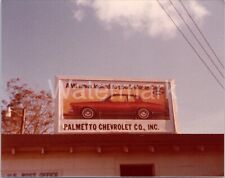 Vtg 1979 Palmetto Chevrolet Monte Carlo V6 Billboard Sign Longs SC Photo picture