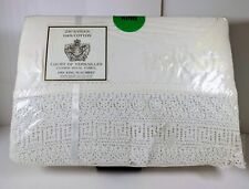 Court of Versailles King Flat Sheet Venice Lace 108x102-New picture