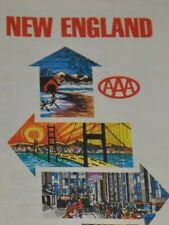 1970 - 71 AAA New England Map Boston Cambridge MA Hartford New Haven CT Province picture