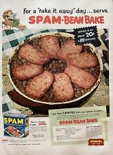 Vtg 1952 Spam Print Ad Retro Kitchen Home Pantry Food Cooking Decor Gift picture