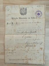 1897 CUBA LIBERATOR CALIXTO GARCIA SPAN AM WAR SIGNED DOCUMENT AUTOGRAPH ALS picture