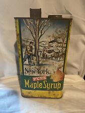 RARE Antique New York Maple Syrup Tin- No Lid picture
