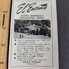 Vtg 1947 Print Ad El Encanto Santa Barbara's Enchanted Hotel MINI AD Villas picture