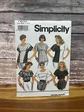 1992 Simplicity Sewing Pattern 7832 Misses' Blouses Small & Medium Uncut picture