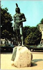 Postcard Statue of Massasoit, Protector of the Pilgrims, Plymouth Massachusetts picture