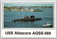 Postcard - USS Albacore AGSS-569 submarine Portsmouth Harbor 99 picture
