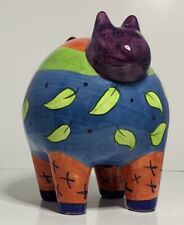 Milson and Louis RARE Hand Painted Ceramic CAT COIN BANK picture