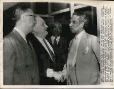 1953 Press Photo India's V.K. Krishna Menon & politicians, United Nations, NY picture