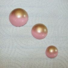 Pink & Gold Bubbles Wall Plaques - g/w vintage or retro mermaid bath picture