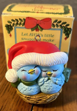 1982 AVON'S NESTLED TOGETHER Little Snugglers Keepsake Ornament in Box picture