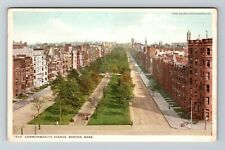 Boston MA-Massachusetts, Commonwealth Avenue Vintage Souvenir Postcard picture